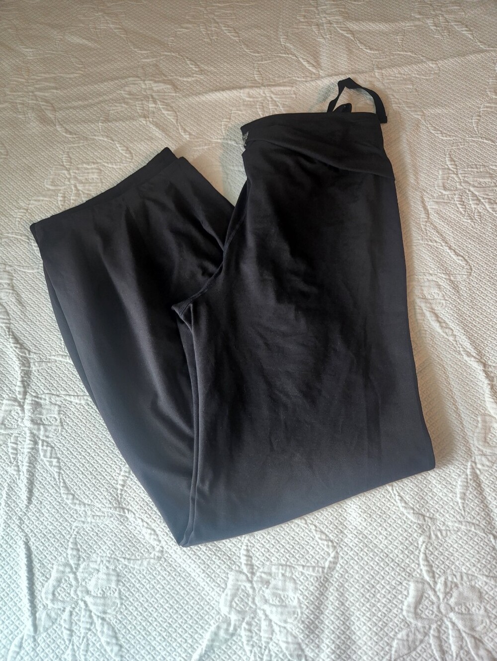 Free People Black High-Waist Wide Leg Pants